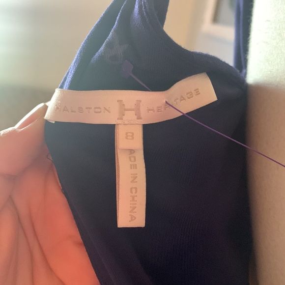 [Halston Heritage] Navy Blue Twisted Cut Out Dress - Size 8 - Picture 8 of 8